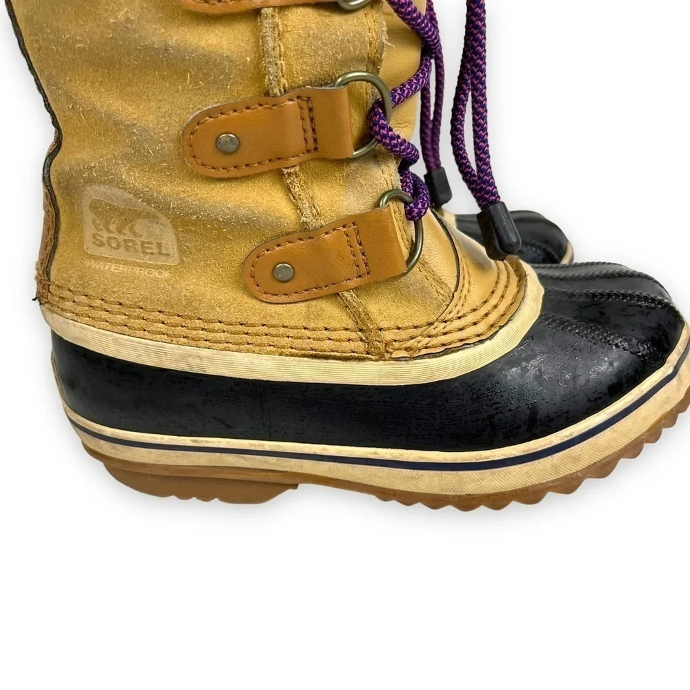 Sorel Boots Youth 1 Brown Joan of Arctic Lined Waterproof Winter Duck Boots